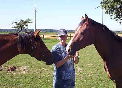 Beatrice mit Pferden
